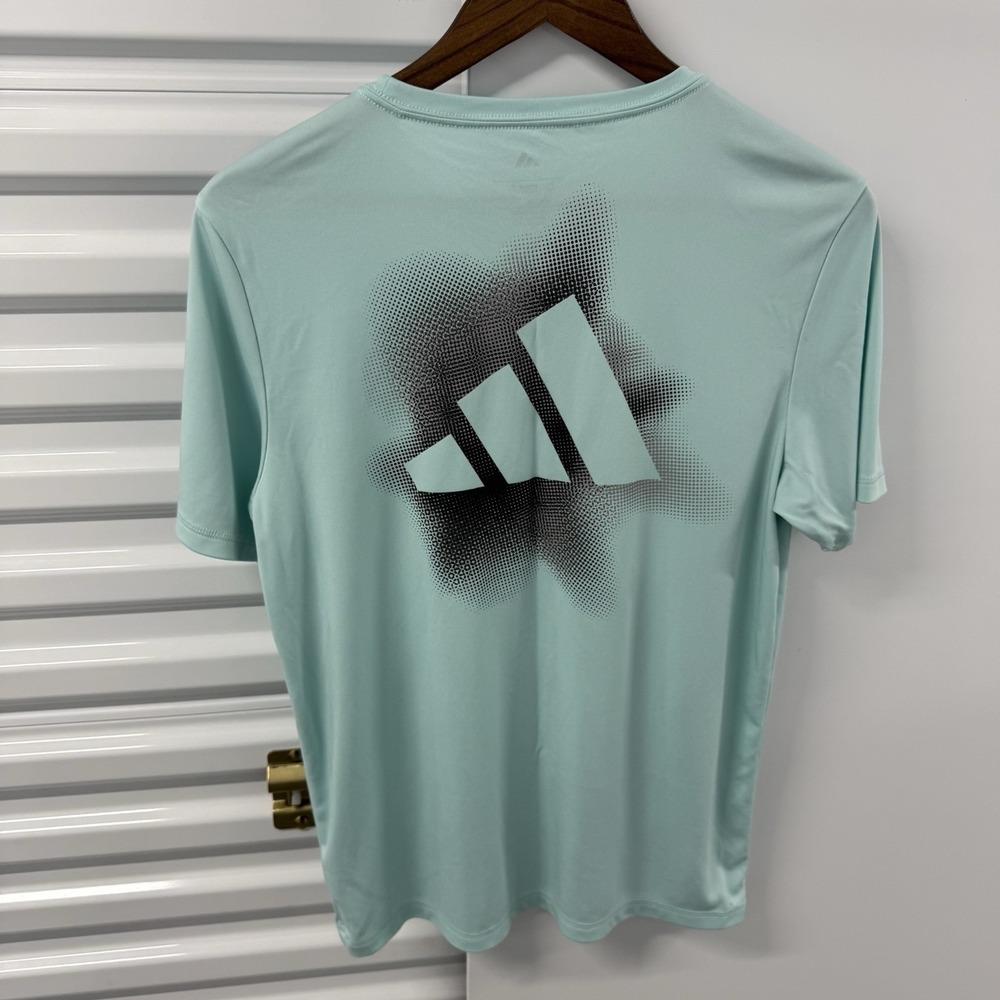 Adidas T Shirt Mens XL Mint Green Athletic Logo Graphic Activewear Tee